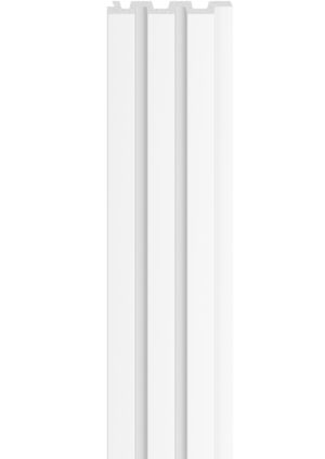 Реечные панели для внутренней отделки LINERIO M-LINE WHITE белый (RAL 9010, NCS S 0601-Y)